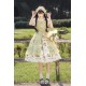 Mademoiselle Pearl Four Leaf Clover and Lime Blouse Apron Overdress JSK and Ops(Reservation/2 Colours/Full Payment Without Shipping)